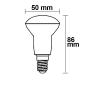 Preview: E14 R50 LED-Strahler, 5W, warmweiß, frosted