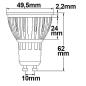 Preview: GU10 LED Strahler 6W GLAS-COB, 70°, warmweiß, dimmbar