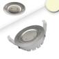 Preview: LED Einbaustrahler, silber, 8W SMD, 120°, rund, warmweiß, dimmbar