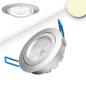 Preview: LED Einbaustrahler, silber, 8W, 72°, rund, warmweiß, dimmbar