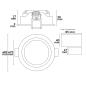 Preview: LED Einbaustrahler, silber, 8W, 72°, rund, warmweiß, dimmbar