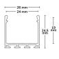 Preview: LED Aufbauprofil WING20, eloxiert L: 200cm