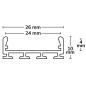 Preview: LED Aufbauprofil WING20 klein, eloxiert L: 200cm
