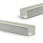 Preview: LED Einbauprofil WING20 Miniflansch gerade, eloxiert L: 200cm