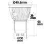 Preview: GU10 LED Strahler 6W Glas diffuse, 120°, neutralweiß