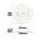 Preview: LED Umrüstplatine 160mm, 12W, mit Magnet, warmweiß