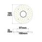 Preview: LED Umrüstplatine 160mm, 14W, neutralweiß, mit Haltemagnet und HF-Bewegungssensor