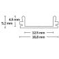 Preview: LED Aufbauprofil SURF12 BORDERLESS FLAT Aluminium eloxiert, 200cm