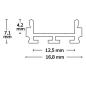 Preview: LED Aufbauprofil SURF12 RAIL Aluminium eloxiert, 200cm