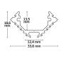 Preview: LED Eckprofil CORNER12 Aluminium eloxiert, 200cm