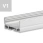 Preview: LED Aufbauprofil SURF20 FLAT V1 Aluminium eloxiert, 200cm