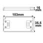Preview: LED Trafo 12V/DC, 0-15W, SELV, ultraflach, schmal