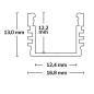 Preview: LED Aufbauprofil SURF12 Aluminium pulverbeschichtet weiß RAL 9010, 200cm