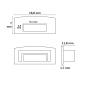 Preview: Endkappe EC36W weiß für Profil SURF12 BORDERLESS FLAT in Verbindung mit COVER3, mit Kabeldurchf.
