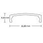 Preview: Abdeckung COVER3 opal/satiniert 300cm für Profil SURF12 RAIL/BORDERLESS (FLAT)