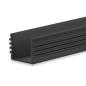 Preview: LED Aufbauprofil SURF12 BORDERLESS Aluminium schwarz pulverbeschichtet RAL 9005, 200cm