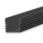 Preview: LED Aufbauprofil SURF12 Aluminium schwarz pulverbeschichtet RAL 9005, 200cm