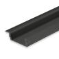 Preview: LED Einbauprofil DIVE12 FLAT Aluminium schwarz pulverbeschichtet RAL 9005, 200cm