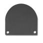 Preview: Endkappe EC46 Alu schwarz RAL 9005 für SURF/DIVE20 FLAT mit COVER13, 2 STK, inkl. Schraube