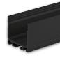 Preview: LED Aufbauprofil SURF20 Aluminium schwarz pulverbeschichtet RAL 9005, 200cm