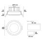Preview: LED Einbaustrahler SUNSET mit variabler Tiefe, weiß, 9W, 45°, 2000-2800K, Dimm-to-warm
