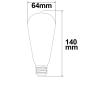 Preview: E27 Vintage Line LED ST64 Birne 8W ultrawarmweiß, dimmbar