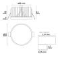 Preview: LED Einbaustrahler Sys-90, 12W, ColorSwitch 3000|4000K, dimmbar (exkl. Cover)