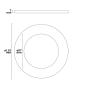 Preview: Cover Aluminium rund chrom matt für Sys-90