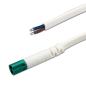 Preview: Mini-Plug Anschlusskabel male, 1m, 2x0,75, IP54, weiß-grün, max. 48V/6A