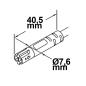 Preview: Mini-Plug Anschlusskabel male, 1m, 2x0,75, IP54, schwarz, max. 48V/6A