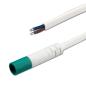 Preview: Mini-Plug Anschlussfassung female, 1m, 2x0,75, IP54, weiß-grün, max. 48V/6A