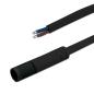 Preview: Mini-Plug Anschlussfassung female, 1m, 2x0,75, IP54, schwarz, max. 48V/6A