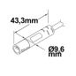 Preview: Mini-Plug Anschlussfassung female, 1m, 2x0,75, IP54, schwarz, max. 48V/6A
