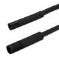 Preview: Mini-Plug Verlängerung male-female, 1m, 2x0,75, IP54, schwarz, max. 48V/6A