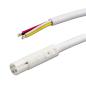 Preview: Mini-Plug RGB Anschlusskabel male, 1m, 4-polig, IP54, weiß, max. 48V/6A
