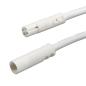 Preview: Mini-Plug RGB Verlängerung male-female, 1m, 4-polig, IP54, weiß, max. 48V/6A
