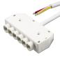 Preview: Mini-Plug RGB 6-fach Verteiler female, 1m, 4-polig, IP54, weiß, max. 48V/6A