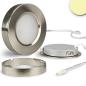 Preview: LED Slim Ein- und Unterbauleuchte MiniAMP, silber, 3W, 24V DC, IP52, warmweiß, dimmbar