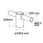 Preview: Mastadapter 2-fach für Street Light HE75-115, 65-80mm Innendurchmesser