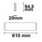 Preview: LED Wandleuchte Linear Up&Down 600, 610mm, 25W, IP40, schwarz, warmweiß