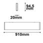 Preview: LED Wandleuchte Linear Up&Down 900, 910mm, 30W, IP40, weiß, warmweiß