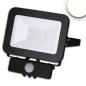 Preview: LED Fluter mit PIR-Bewegungssensor 30W, neutralweiß, schwarz, IP65