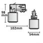 Preview: 3-Phasen Adapter mit Schutzkontaktstecker, schwarz, inkl. 6A Sicherung