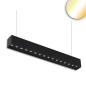 Preview: LED Aufbau/Hängeleuchte Linear Raster 20W, anreihbar, schwarz, 3000|3500|4000K, inkl.Seil exkl.Kabel