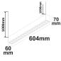 Preview: LED Aufbau/Hängeleuchte Linear Raster 20W, anreihbar, schwarz, 3000|3500|4000K, inkl.Seil exkl.Kabel