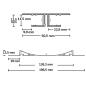 Preview: LED Trockenbau-Leuchtenprofil Double Curve, weiß RAL 9010 200cm