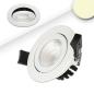 Preview: LED Einbaustrahler, weiß, 8W, 36°, rund, warmweiß, IP65, dimmbar