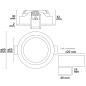 Preview: LED Einbaustrahler, weiß, 8W, 60°, rund, warmweiß, IP65, dimmbar