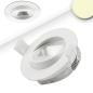 Preview: LED Einbaustrahler asymmetrisch COB, weiß, 8W, 50°, IP44, rund, warmweiß, dimmbar
