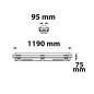 Preview: LED Wannenleuchte 120cm, IP65, PowerSwitch 25-40W, ColorSwitch 3000|4000|5000K